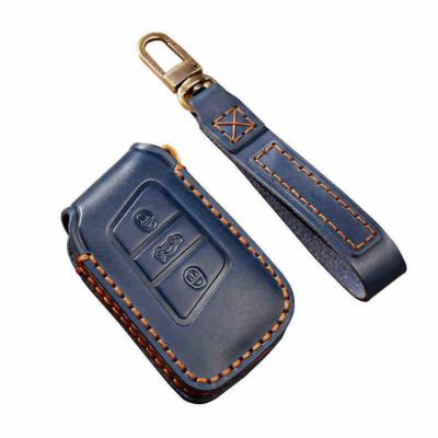 Leather Car Key Case for Volkswagen VW Lavida 2019 2022 Polo Lamando Santana Touran L Tharu 2021 Passat Tiguan L X T-cross