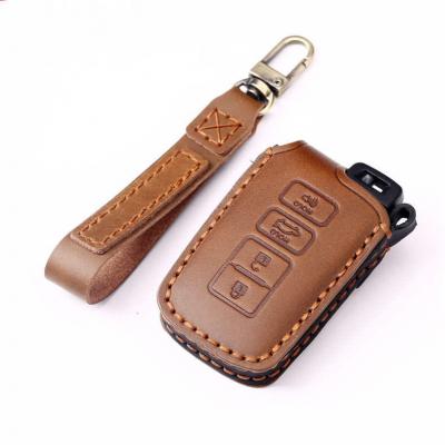 3 button 4 Buttons Genuine Leather Key Fob Shell Cover Case for Toyota Camry Corolla Avalon RAV4 land Cruiser chr auris Car