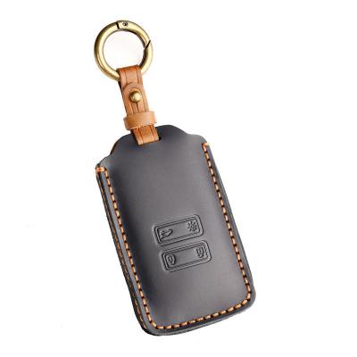 Leather Car Key Case Cover Fob Shell for Renault Kadjar Koleos Clio Scenic Megane Duster Sandero Captur Twingo Car Accessories