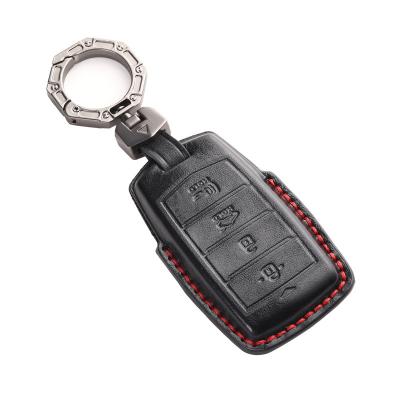 Luxury Leather Car Key Case Cover for Genesis 2017-2020 G70 G80 G90 Car Key Chain