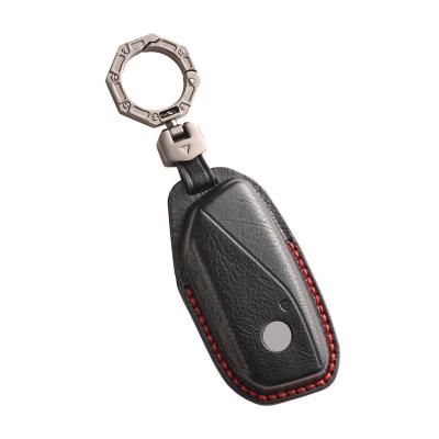 Luxury Leather Car Key Case Cover for BMW I7 X7 G07 LCI IX I20 X1 U11 7 Series G70 G09 XM U06 G81 M3 2023 