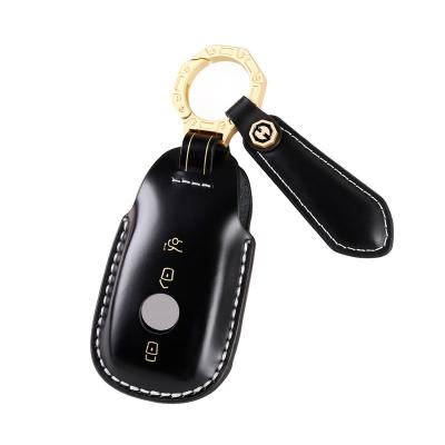  Shell Cordovan Genunie Leather Car Key Case Cover for Mercedes Benz A C E S G Class GLC CLE CLA GLB GLS W177 W205 W213 W222 X167 AMG