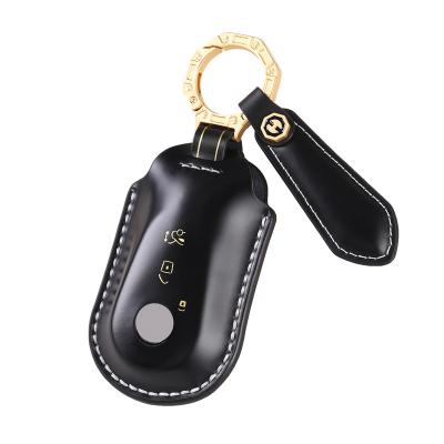 Shell Cordovan Genunie Leather Car Key Case Cover for Mercedes Benz 2022 C S Class W206 W223 S350 C260 C300 S400 S450 S500 