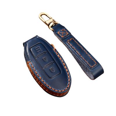 Genuine Leather Car Key Case Cover Fob Shell for Nissan Rogue XTrail T32 T31 Qashqai J11 J10 Kicks Tiida Pathfinder Murano Juke Versa Note Infiniti