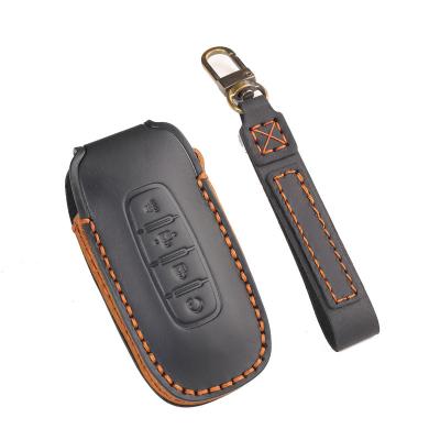 Genuine Leather Car Key Case Cover Fob Shell for Nissan X-trail t33 Kicks Qashqai J12 Juke Teana Altima Ariya 2023 2024