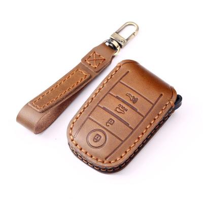 Genuine Leather 3 4 6 Button Car Key Case Cover Fob for KIA Sedona Grand Carnival Rio Rio5 Sportage Ceed Cerato K3 KX3 K4 K5 Sorento Optima Picanto