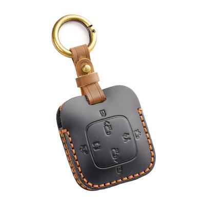 Crazy Horse Leather Car Key Case Cover Fob Shell for ZEEKR 001 009 X 2023 2024 Car Accessories