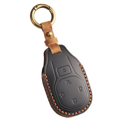 Crazy Horse Leather Car Key Case Cover Fob Shell for GAC Trumpchi 2023 m8 new energy vehicle master version Yingbao Kugs8 gs4 