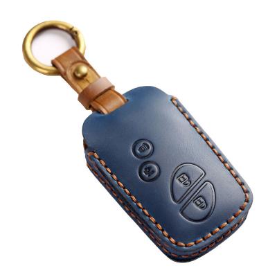 Crazy Horse Leather Car Key Case Cover Fob Shell for Lexus CT200H GX400 GX460 IS250 IS300C RX270 ES240 ES350 LS460 GS300 450h 460h