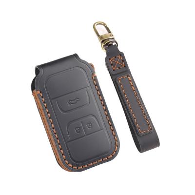 Genuine Leather Car Key Case Cover Fob Shell for Chery Arrizo Tiggo 3 4 5X 8 Glx 7 2019 2020 Car Accessories