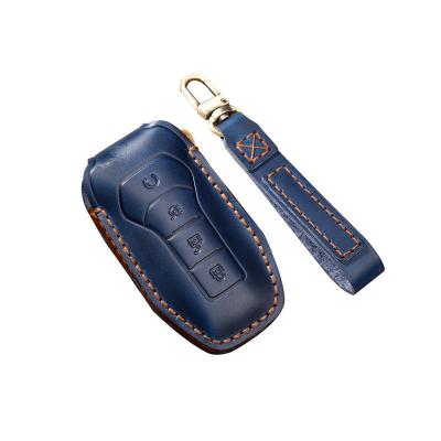 Genuine Leather Car Key Case Cover Fob Shell for BYD Song PRO Qin Plusdmi Atto 3 Han EV Max Tang DM Dolphin