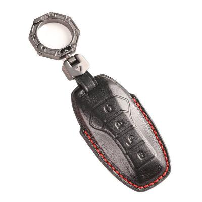 Luxury Leather Car Key Case Cover Fob Shell for BYD Han Ev Tang Second Generation Dm Qin PLUS Song Pro MAX Yuan