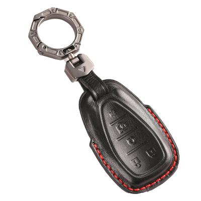 Luxury Leather Car Key Case Cover Fob Shell for Chevrolet Traverse Trailblazer Blazer Camaro Chevy Bolt Cruze Equinox Malibu Sonic Spark Trax Volt 