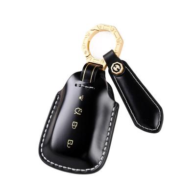 Shell Cordovan Genunie Leather Car Key Case Cover Fob Shell for Chevrolet Traverse Trailblazer Blazer Camaro Chevy Bolt Cruze Equinox Malibu Sonic Spark Trax Volt 