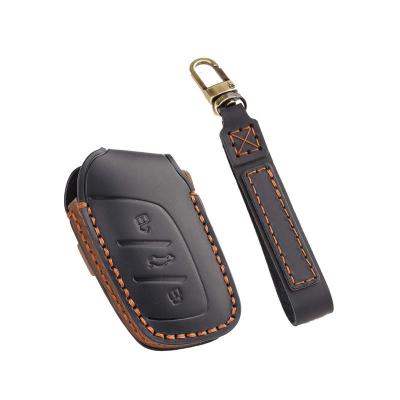 Genuine Leather Car Key Case Cover Fob Shell for MG 4 2023 Mg4 Ev MG HS GT ZS EV ZX MG5 MG6 for Roewe RX3 RX5 RX8 ERX5 I6 I5