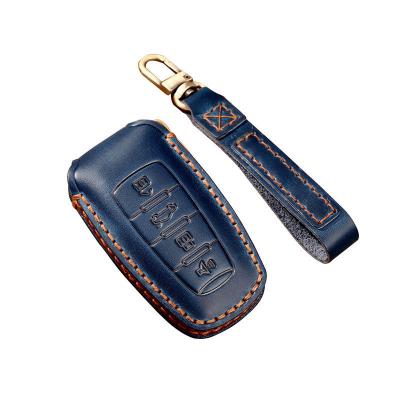 Genuine Leather Car Key Case Cover Fob Shell for Haval Jolion Hover F7 F7x H6 H7 H9 F5 H2S Car Accessories