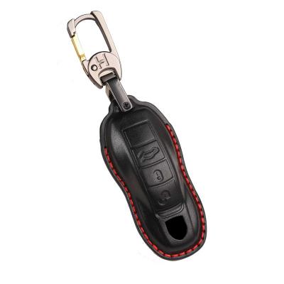 Luxury Leather Car Key Case Cover Fob Shell for Porsche Cayenne 9ya Panamera 971 911 Macan Boxster Carman