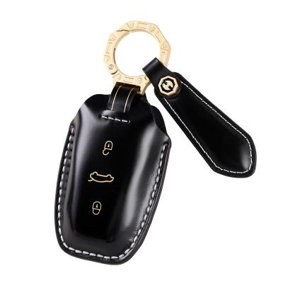 Shell Cordovan Genunie Leather Car Key Case Cover Fob Shell for Peugeot 3008 308 408 4008 508 5008 2008 Citroen C4 C5 C4L C6 C3-XR Picasso DS3 DS4 DS5