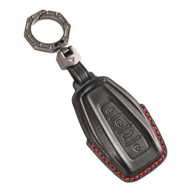 Luxury Leather Car Key Case Cover Fob Shell for Geely Coolray Atlas Boyue NL3 Emgrand X7 EX7 GT GC9 Borui GX7 Okavango  - 副本