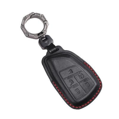 Luxury Leather Car Key Case Cover Fob Shell for Chevrolet Corvette Suburban Tahoe for Cadillac CT4 CT5 for GMC Yukon Buick ENVISION 2022 2023 2024