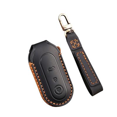 Genuine Leather Car Key Case Cover Fob Shell for Aito M5 M7 M9 2022 2023 2024 Car Accessories