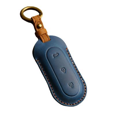 Crazy Horse Leather Car Key Case Cover Fob Shell for Leading Ideal Lixiang Li Auto L7 L8 L9 2022 2023 Car Accessories