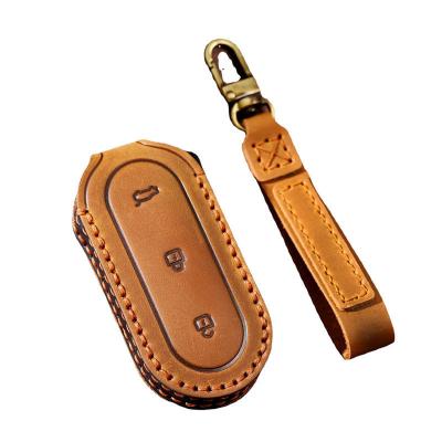 Genuine Leather Car Key Case Cover Fob Shell for LEADING IDEAL Lixiang L7 L8 L9 ONE 2022 2023 Li Auto Car Key Protector