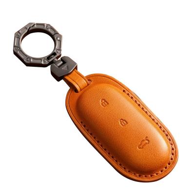 Luxury Leather Car Key Case Cover Fob Shell for LiXiang L7 L8 L9 MAX LEADING IDEAL Li Auto 2023 2024 Car Accessories